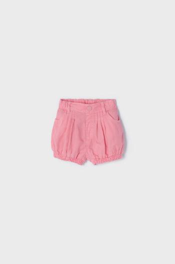 Detské krátke nohavice Mayoral ružová farba, jednofarebné,