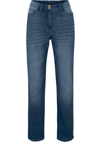 Termo džínsy rovné s push up efektom a pohodlným lemom
