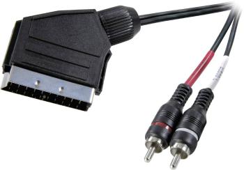 SpeaKa Professional SP-7870676 SCART / cinch audio prepojovací kábel [1x zástrčka scart - 2x cinch zástrčka] 2.00 m čier