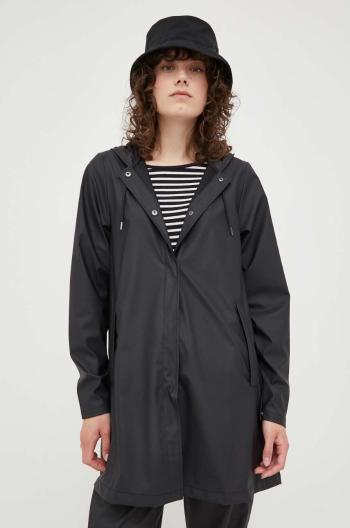 Nepremokavá bunda Rains 18050 A-line W Jacket dámska, čierna farba, prechodná