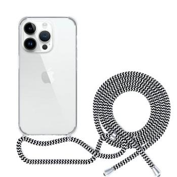 Epico transparentný kryt so šnúrkou na iPhone 13 Pro Max – čierno-biely (60510101000020)