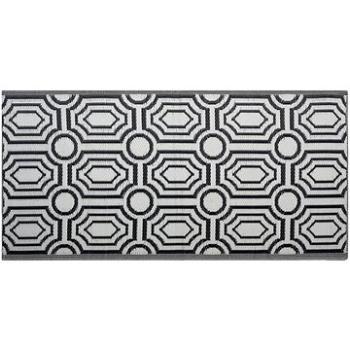Obojstranný vonkajší koberec, čierny, 90 × 180 cm, BIDAR, 120928 (beliani_120928)
