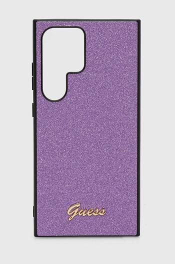 Puzdro na mobil Guess S24 Ultra S928 fialová farba, GUHCS24LHGGSHU,