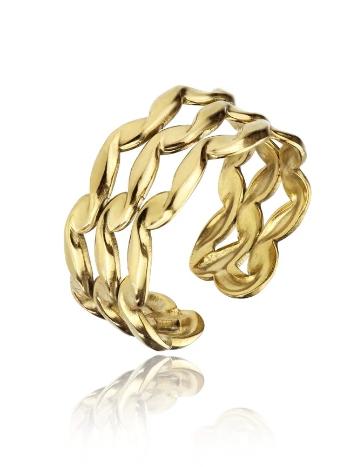 Marc Malone Otvorený pozlátený prsteň Clara Gold Ring MCR23007G