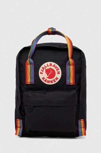 Detský ruksak Fjallraven Kanken Rainbow Mini čierna farba, malý, vzorovaný