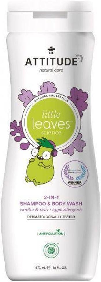 ATTITUDE Detské telové mydlo a šampón (2v1) Little leaves s vôňou vanilky a hrušky 473 ml