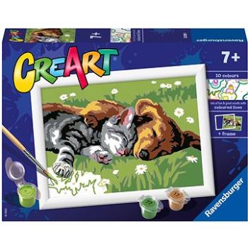Ravensburger Kreatívne a výtvarné hračky 201891 CreArt Spiaci pes a mačka (4005556201891)