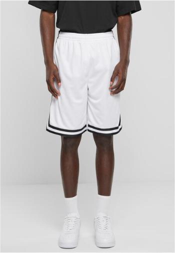 Urban Classics Stripes Mesh Shorts white/black/white - L