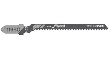 Bosch Accessories 2608630310 Jigsaw blade T 119 BO Basic for Wood 5 ks