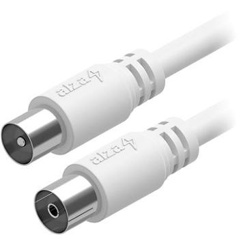 AlzaPower Core Coaxial IEC (M) – IEC (F)  3 m biely (APW-CBCTVMF13B)