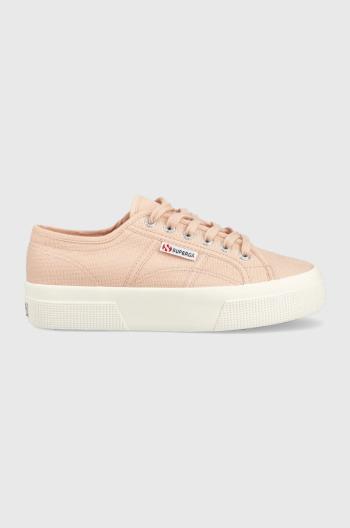 Tenisky Superga 2740 PLATFORM dámske, ružová farba, S21384W