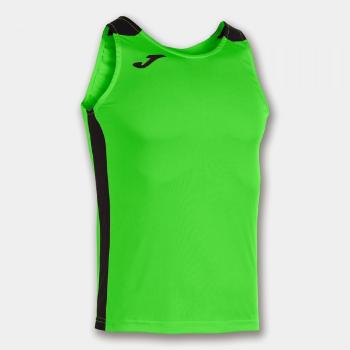 RECORD II TANK TOP FLUOR GREEN BLACK L