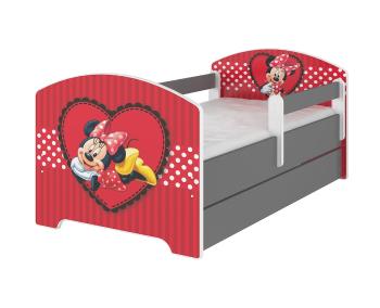 Detská posteľ Ourbaby Minnie Heart červená 140x70 cm