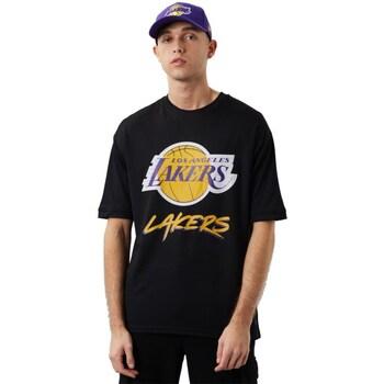 New-Era  Tričká s krátkym rukávom Nba Los Angeles Lakers Script Mesh  Čierna