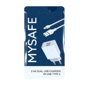 Nabíjačka MySafe Ch24A - 1m - Kábel Typ C 2,4A - Biela KP26676