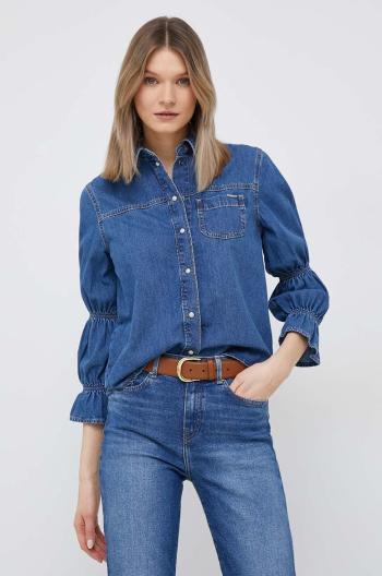 Rifľová košeľa Pepe Jeans Maeve dámska, regular, s klasickým golierom