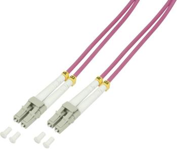 LogiLink FP4LC00 optické vlákno LWL prepojovací kábel  50/125 µ Multimode OM4 0.50 m