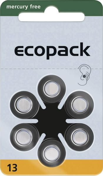 ecopack ECO13 gombíková batéria  ZA 13 zinkovo-vzduchová 285 mAh 1.4 V 6 ks