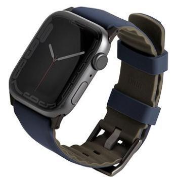 UNIQ Linus Airsoft Silikónový remienok na Apple Watch 42/44/45/Ultra 49 mm modrý (UNIQ-45MM-LINUSBLU)