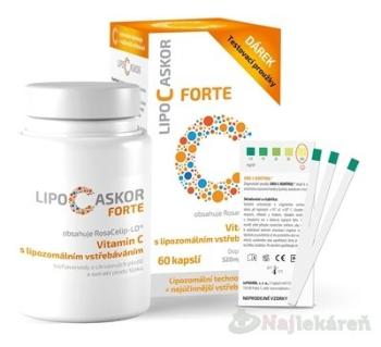 LIPO C ASKOR Forte 60cps + testovacie prúžky 4ks