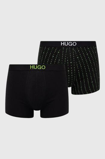 Boxerky Hugo (2-pack) pánske, čierna farba