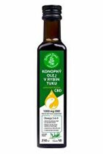 Konopný olej v rybom oleji s CBD 250 ml