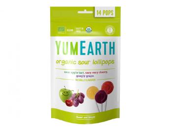 YumEarth Bio ovocné lízanky kyslé 87 g