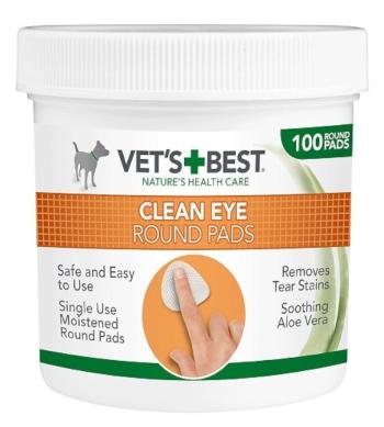 Vet´s best Clean Eye Round Pads Čistiaca utierka na okolie oči pre psy 100 ks