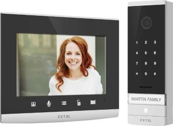 Extel 720320 domové videotelefón Wi-Fi kompletný set  čierna, sklo