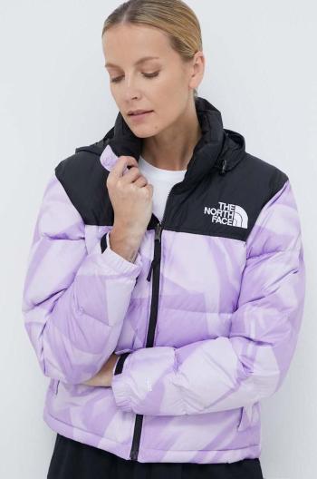 Páperová bunda The North Face 1996 RETRO NUPTSE JACKET dámska, fialová farba, zimná, NF0A3XEOUI61