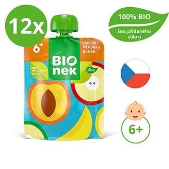 BIOnek BIO jablko, marhuľa a banán 12× 90 g (8591119905093)