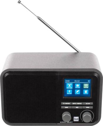 Dual DAB 51 stolný rádio DAB+, FM AUX, Bluetooth, SD, USB   sivá