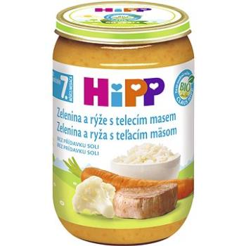 HiPP BIO Zelenina s ryžou a teľacím mäsom od ukončeného 8. mesiaca, 220 g (9062300103042)