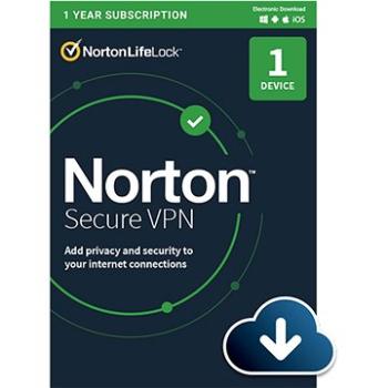 Norton Secure VPN, 1 používateľ, 1 zariadenie, 12 mesiacov (elektronická licencia) (21420109) + ZDARMA Inštalácia na diaľku Alza služby - online instalace