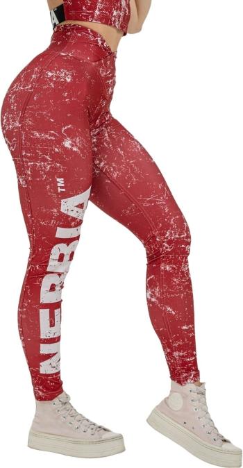 Nebbia Workout Leggings Rough Girl Red M Fitness nohavice