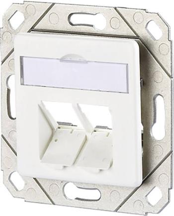 Metz Connect sieťová zásuvka pod omietku panel s čelnou doskou neopatrené špecifikáciou 2 porty čisto biela (RAL 9010)