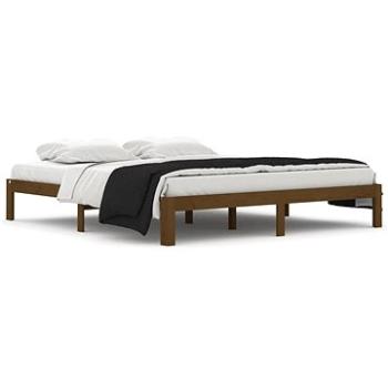 Rám postele medovo hnedý masívne drevo 180 × 200 cm Super King, 810383