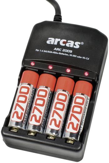 Arcas ARC-2009 nabíjačka na okrúhle akumulátory NiCd, NiMH micro (AAA), mignon (AA)