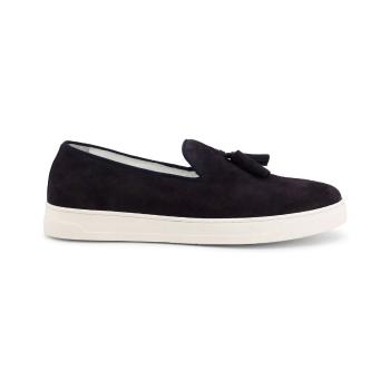 Duca Di Morrone  Diego - Suede Dark Blue  Slip-on Modrá