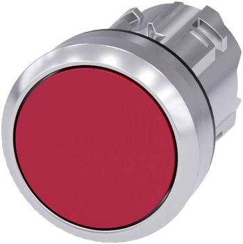 Siemens 3SU1050-0AB20-0AA0 tlačidlo kovový predný prstenec, vysoký lesk, plochý hmatník  červená   1 ks