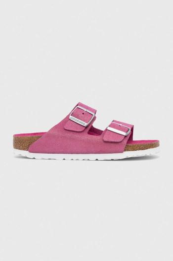 Semišové šľapky Birkenstock Arizona BS dámske, ružová farba, 1024218