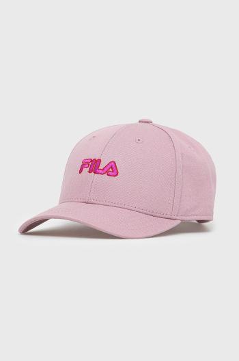 Detská baseballová čiapka Fila ružová farba, s nášivkou