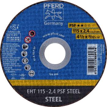 PFERD EHT 115-2,4 PSF STEEL 61730026 rezný kotúč rovný  115 mm 22.23 mm 25 ks