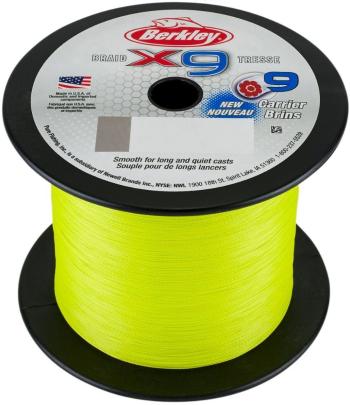 Berkley splietaná šnúra x9 fluro green-priemer 0,10 mm / nosnosť 9 kg