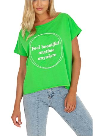 Svetlo zelené tričko s potlačou vel. ONE SIZE