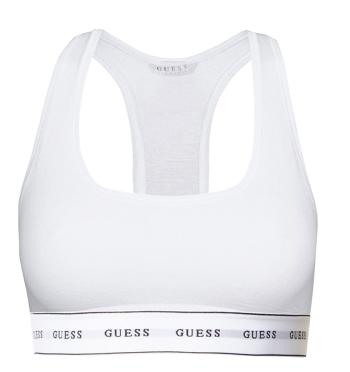 GUESS - biela braletka z organickej bavlny s logom GUESS - limitovaná edícia-S