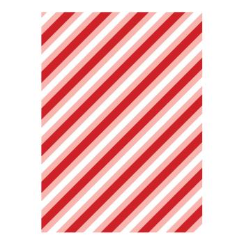 5 hárkov červeno-bieleho baliaceho papiera eleanor stuart Candy Stripes, 50 x 70 cm