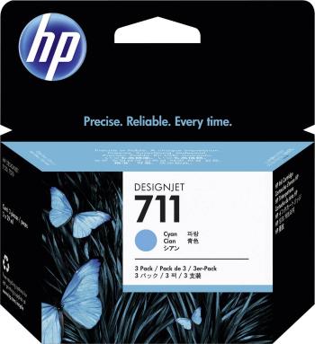 HP Ink 711 originál balenie po 3 ks zelenomodrá CZ134A