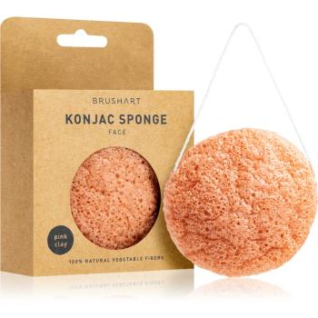 BrushArt Home Salon Konjac sponge jemná exfoliačná hubka na tvár Pink Clay 4 g