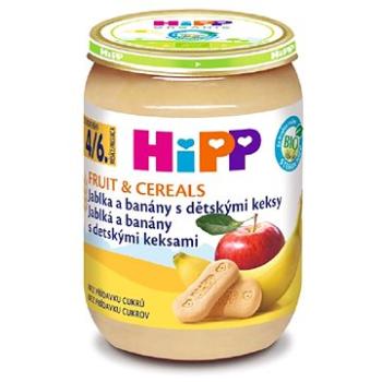 HiPP BIO Jablká a banány s detskými keksami od uk. 4. – 6. mesiaca, 190 g (4062300279490)